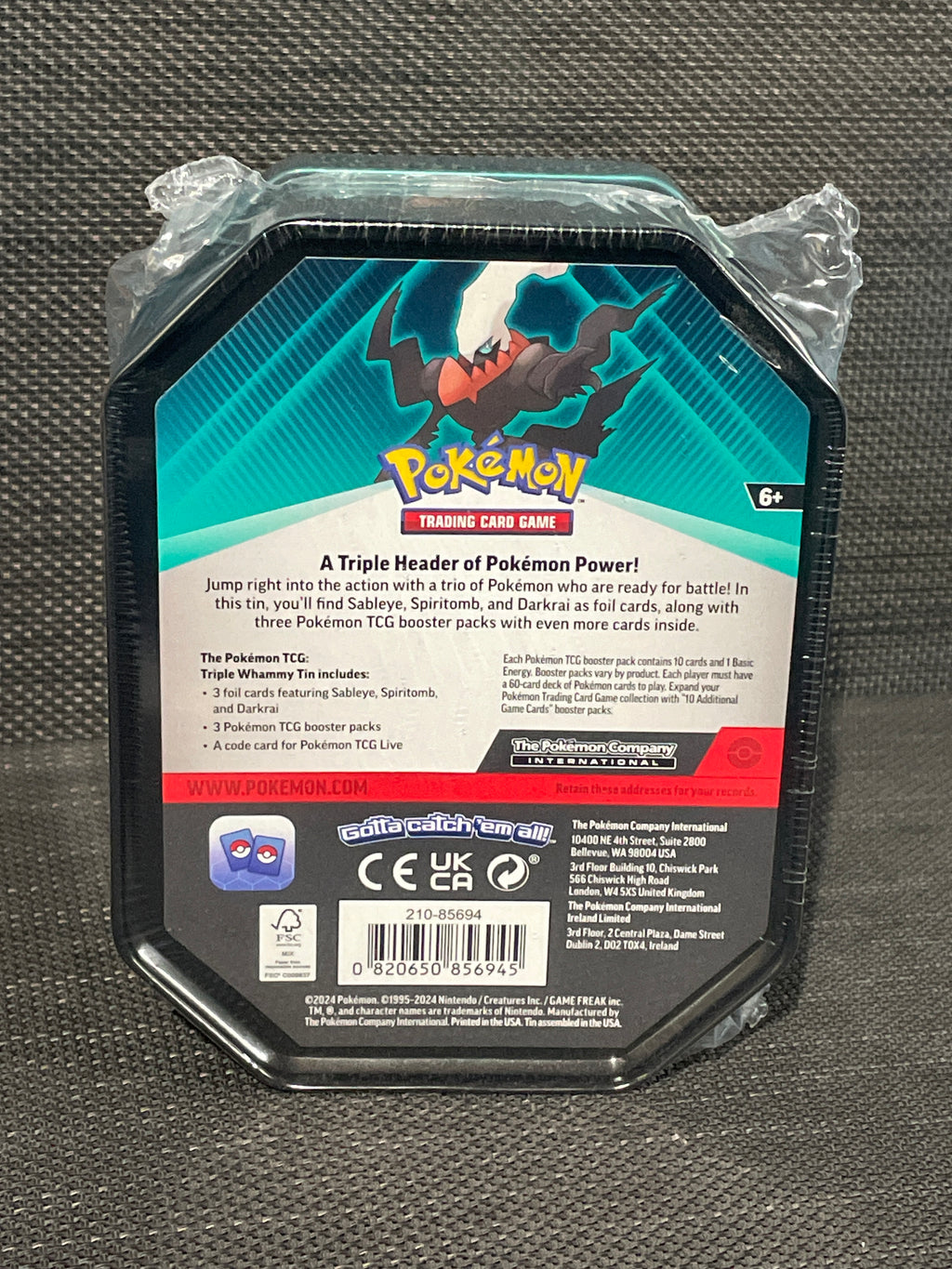 2026 Pokemon “Triple Whammy Tin” Darkrai