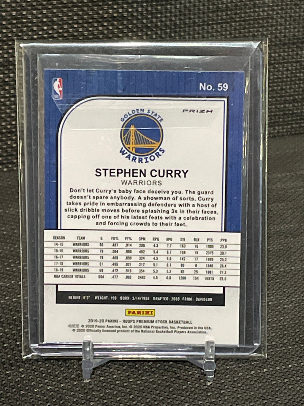 2019-20 Hoops Premium Stock Stephen Curry Red Prizm #59