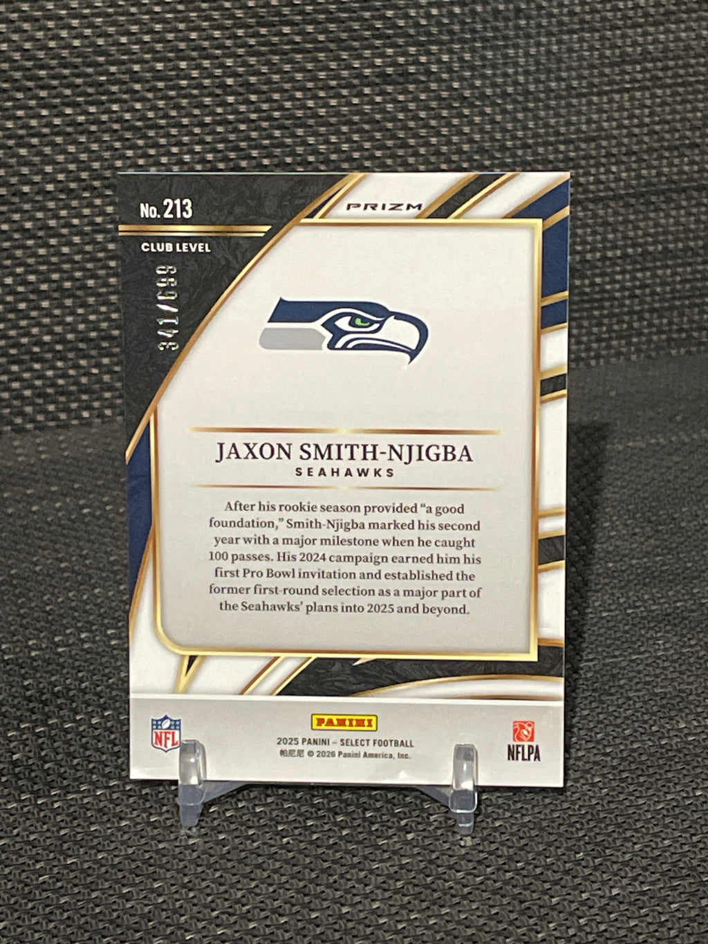 2025 Select Jaxon Smith-Njigba Club Level #213 “Green Shock” 341/699