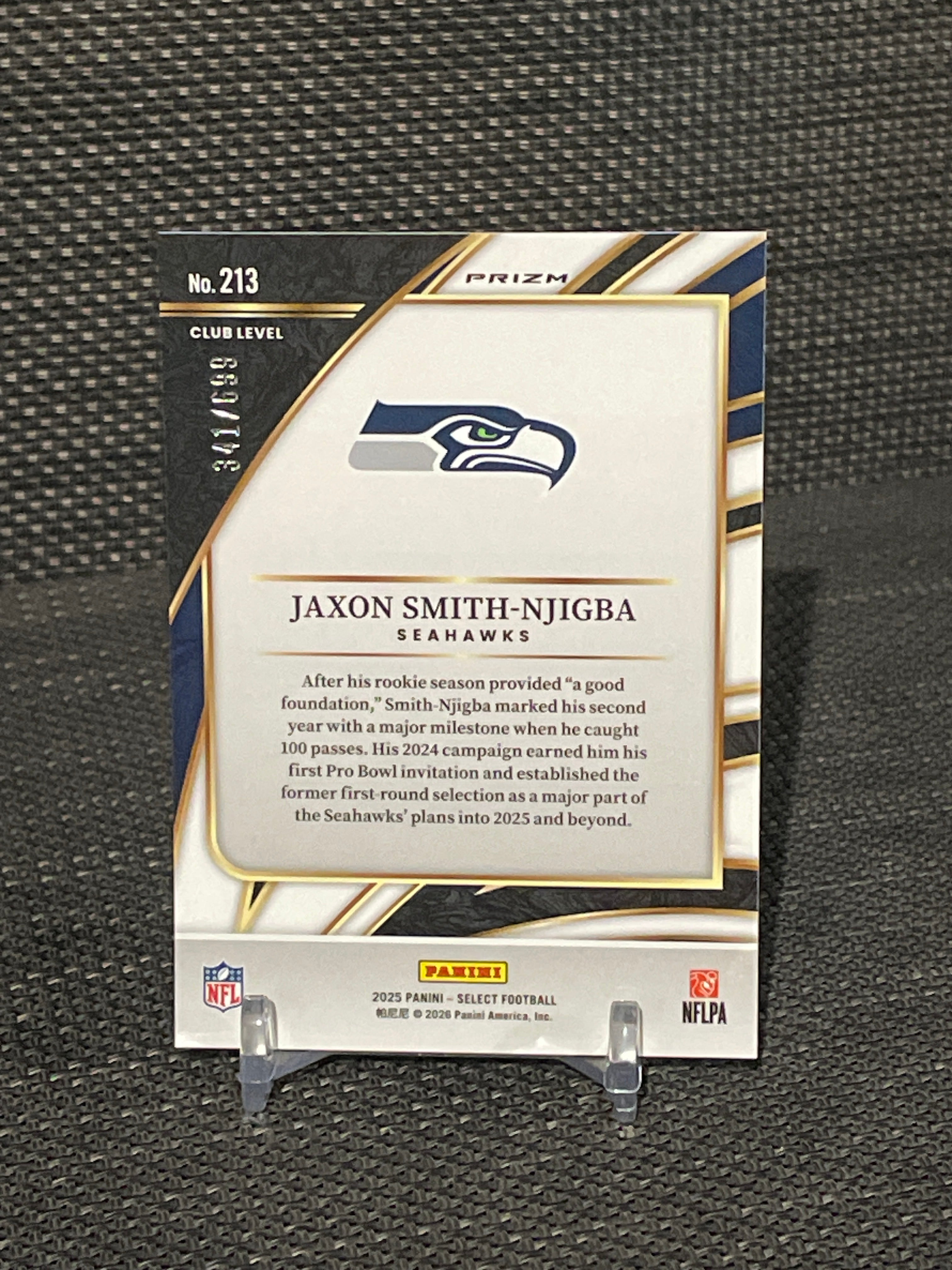 2025 Select Jaxon Smith-Njigba Club Level #213 “Green Shock” 341/699