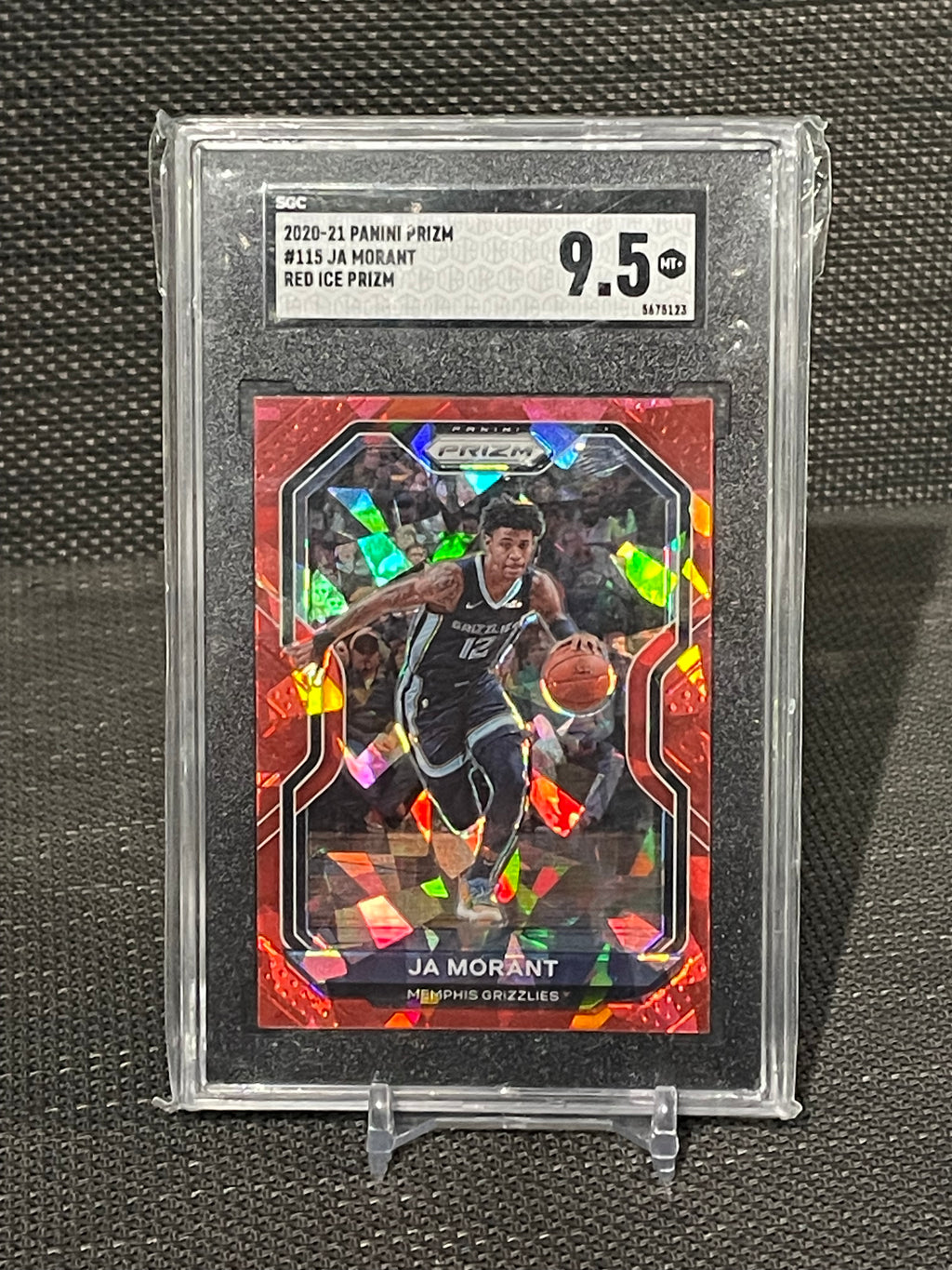 SGC 9.5-2021 Panini Prizm Ja Morant #115 “Red Ice”