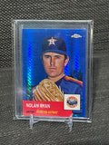 2022 Topps Chrome Platinum Anniversary Nolan Ryan Blue Prism Refractor #352