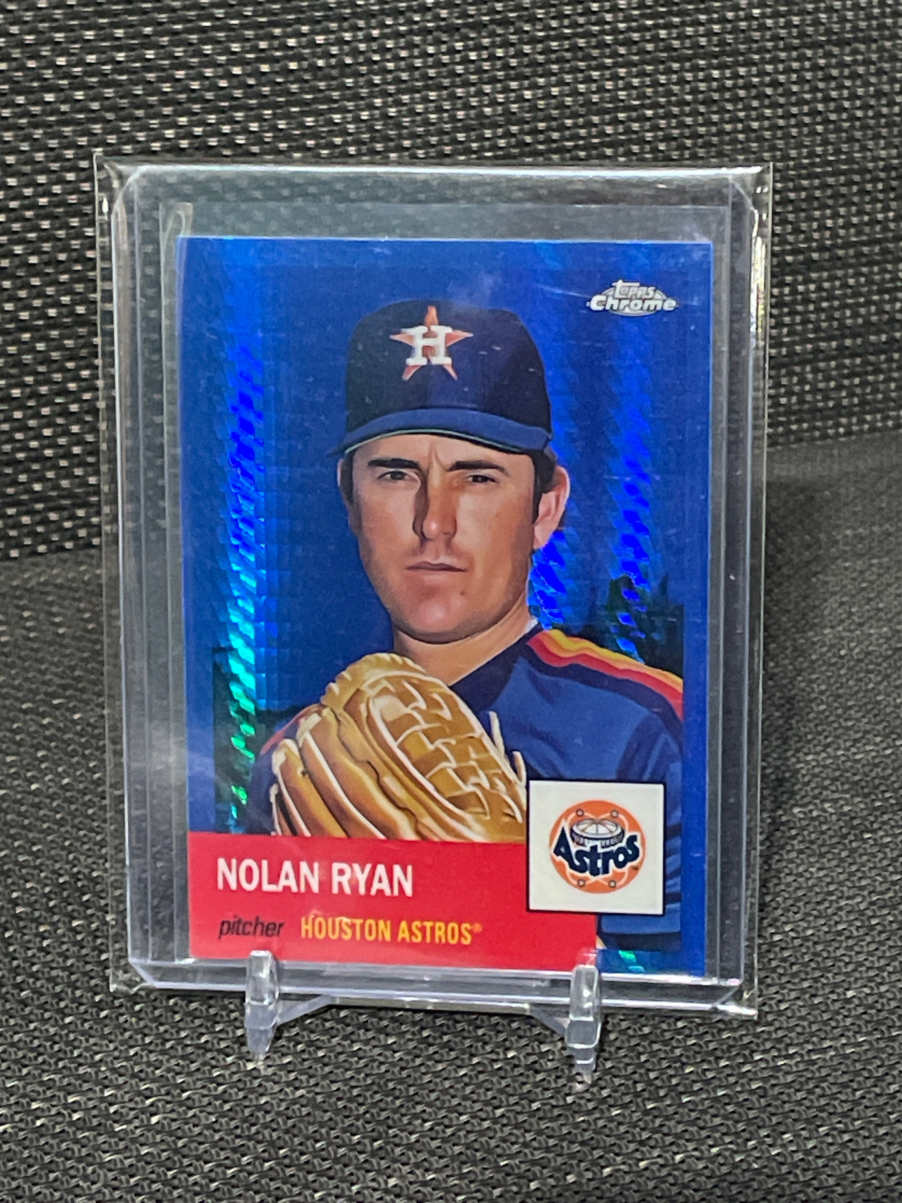 2022 Topps Chrome Platinum Anniversary Nolan Ryan Blue Prism Refractor #352