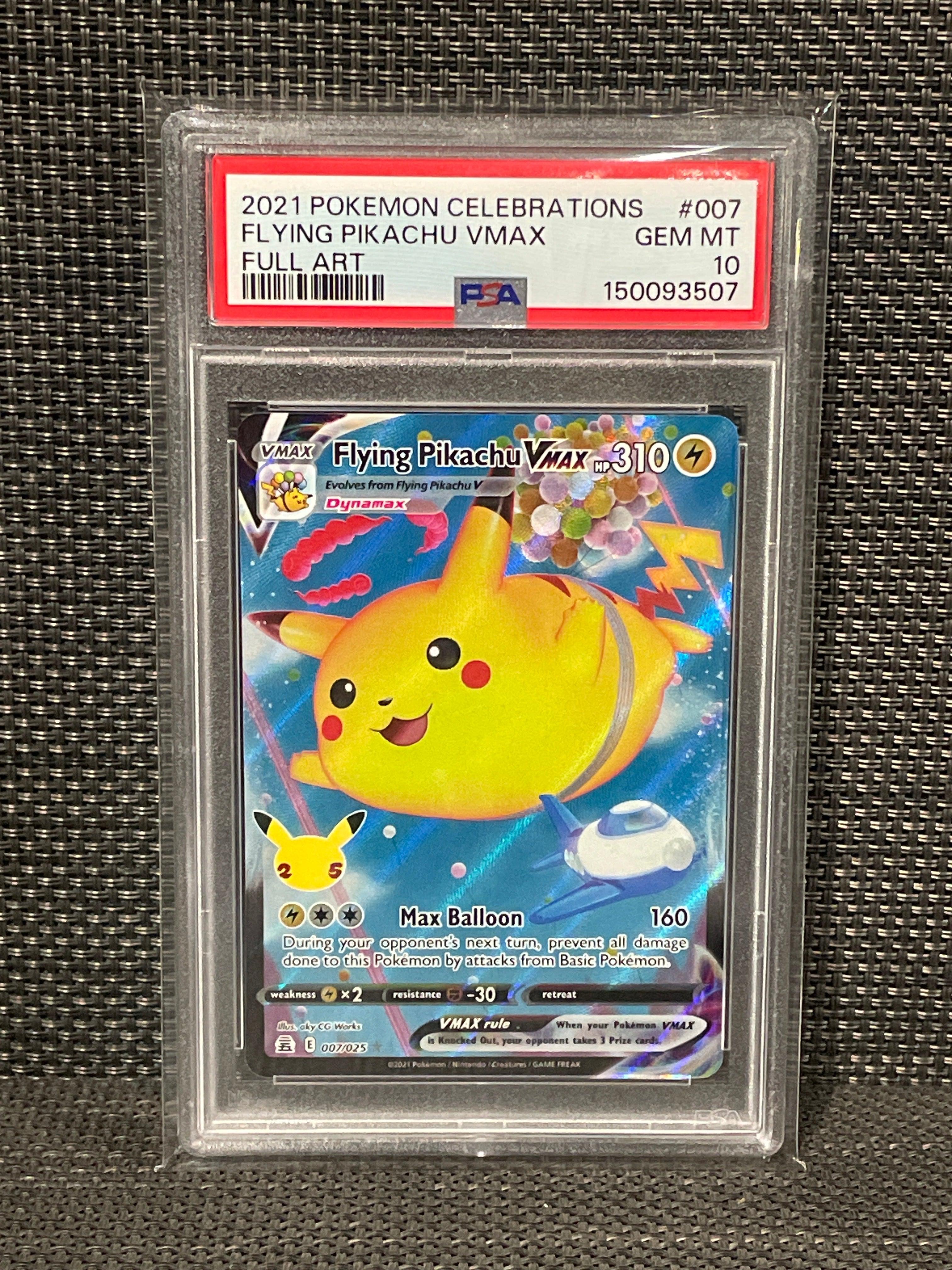 PSA 10 Flying Pikachu VMAX – #007/025 25th Celebrations 2021 Pokemon