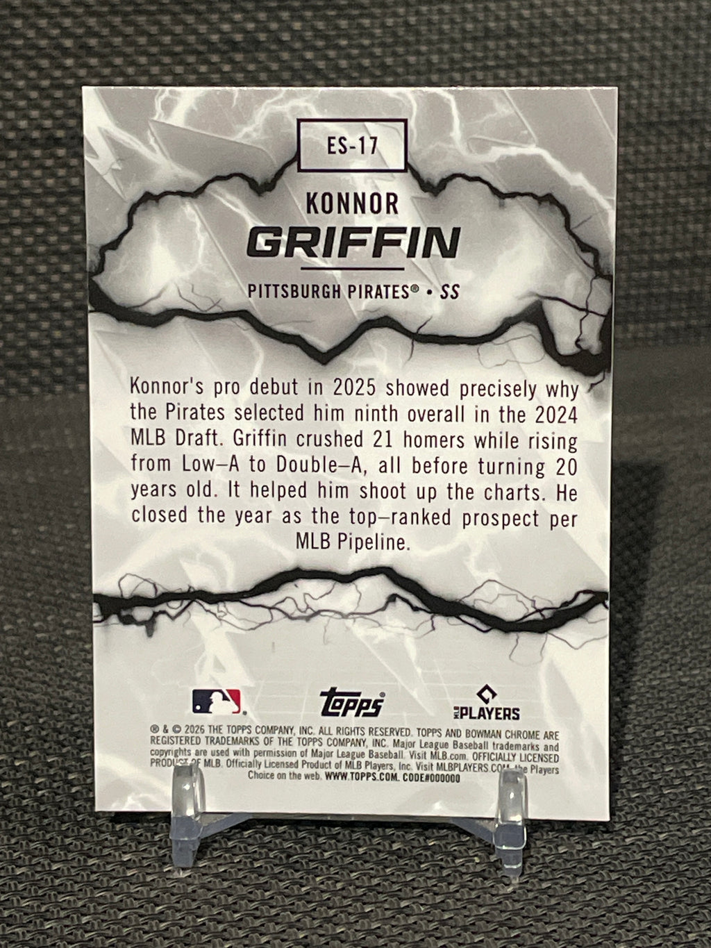 2026 Bowman Chrome Konnor Griffin “Electric Sluggers” #ES-17