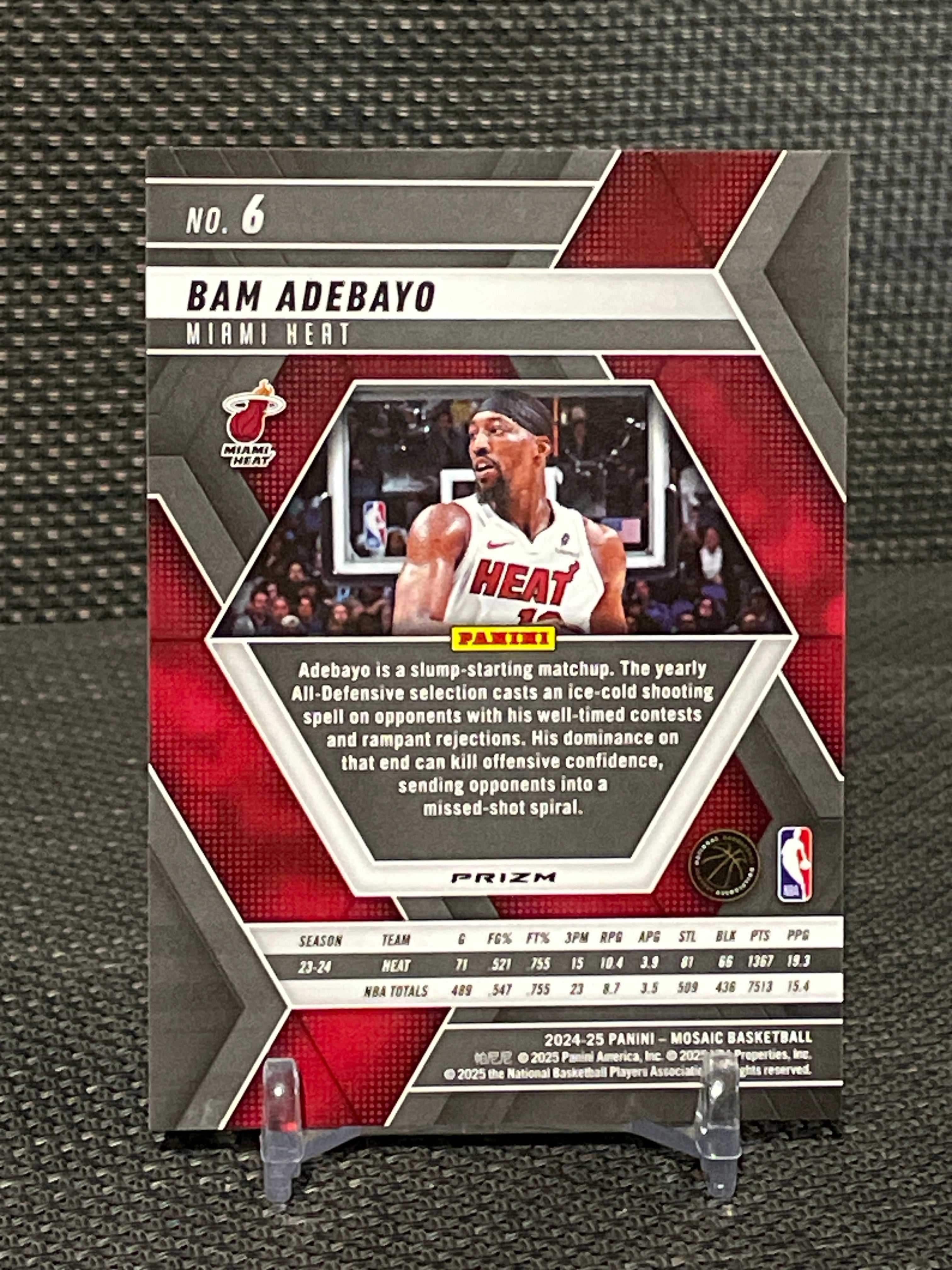 2023-24 Mosaic Bam Adebayo Genesis Prizm #6