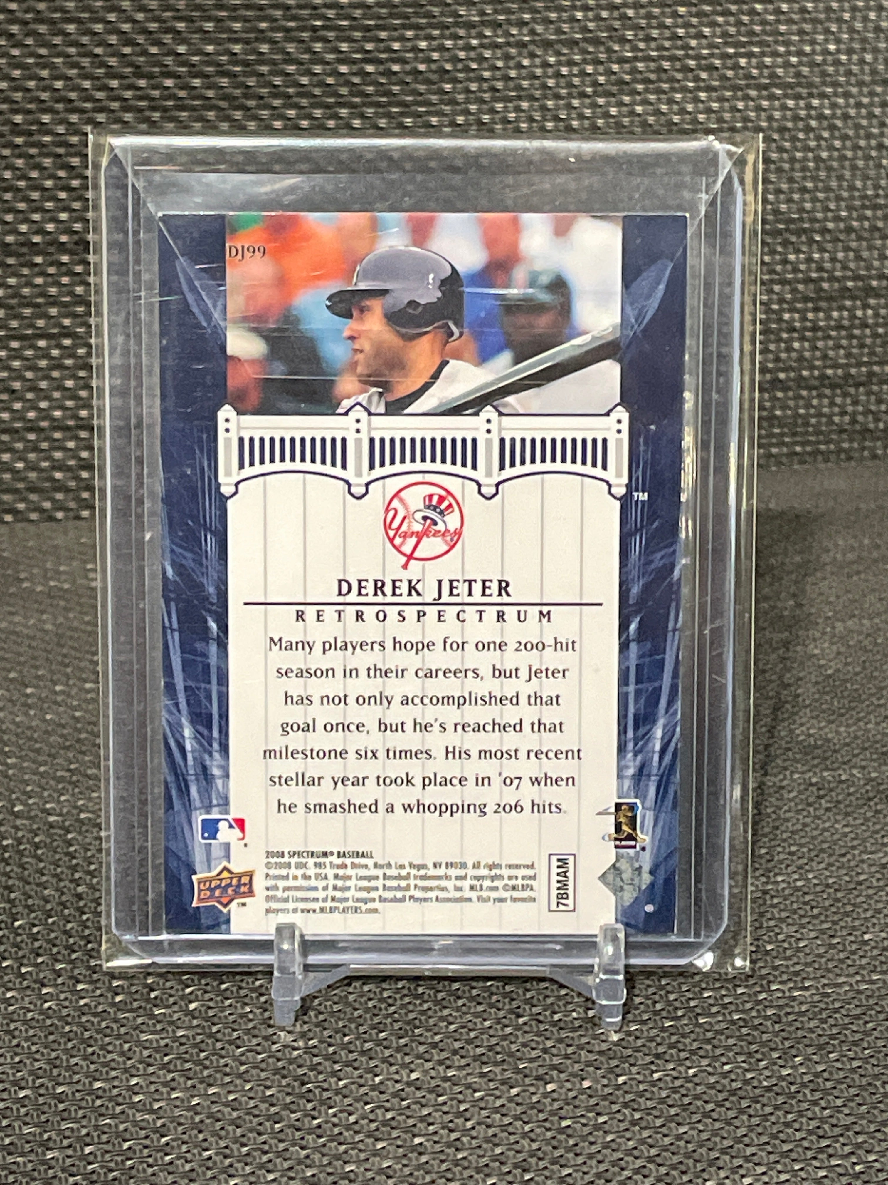 2008 Upper Deck Spectrum Derek Jeter Retrospectrum #DJ99 (Near Mint)