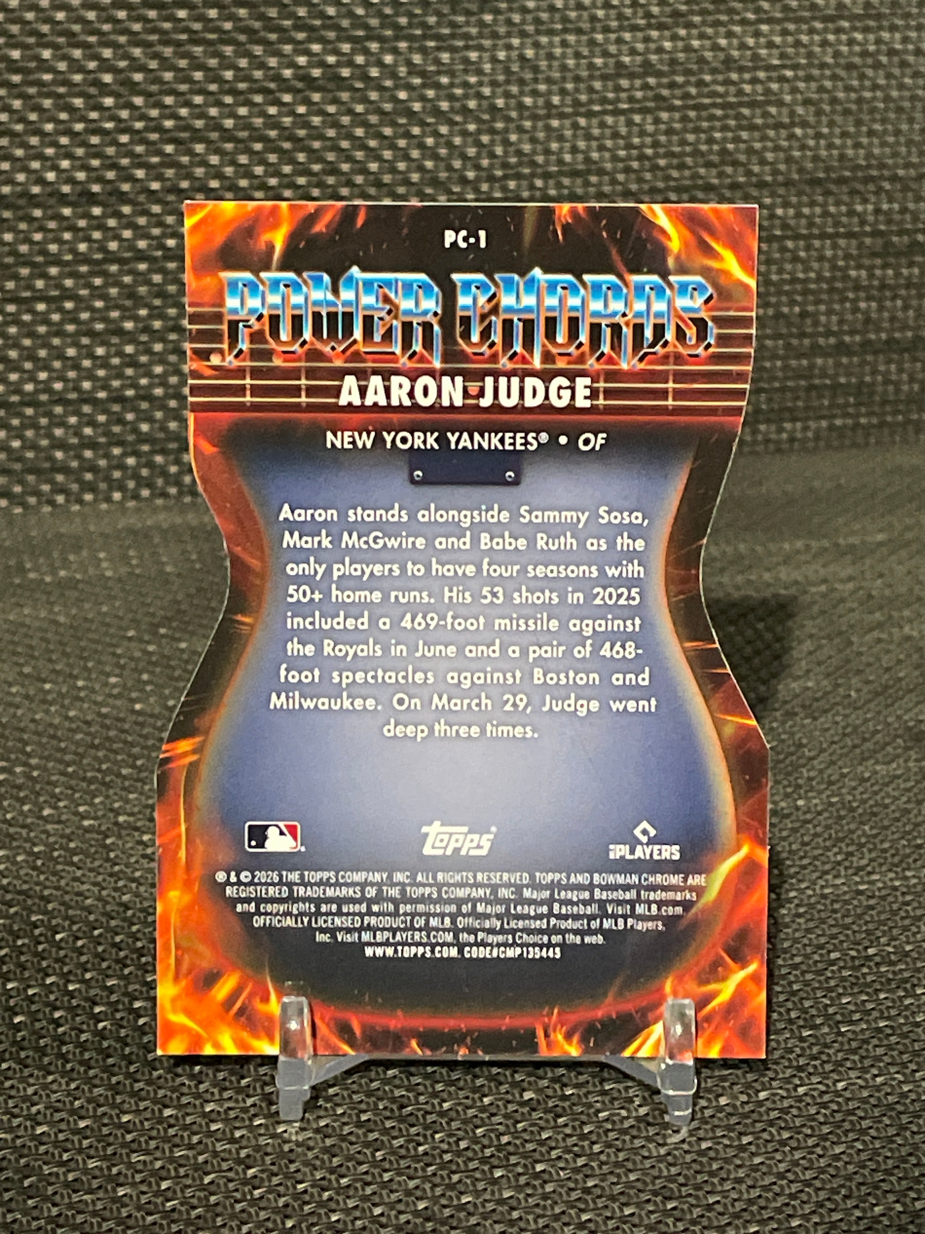 2026 Bowman Chrome Aaron Judge “Power Chords” #PC-1