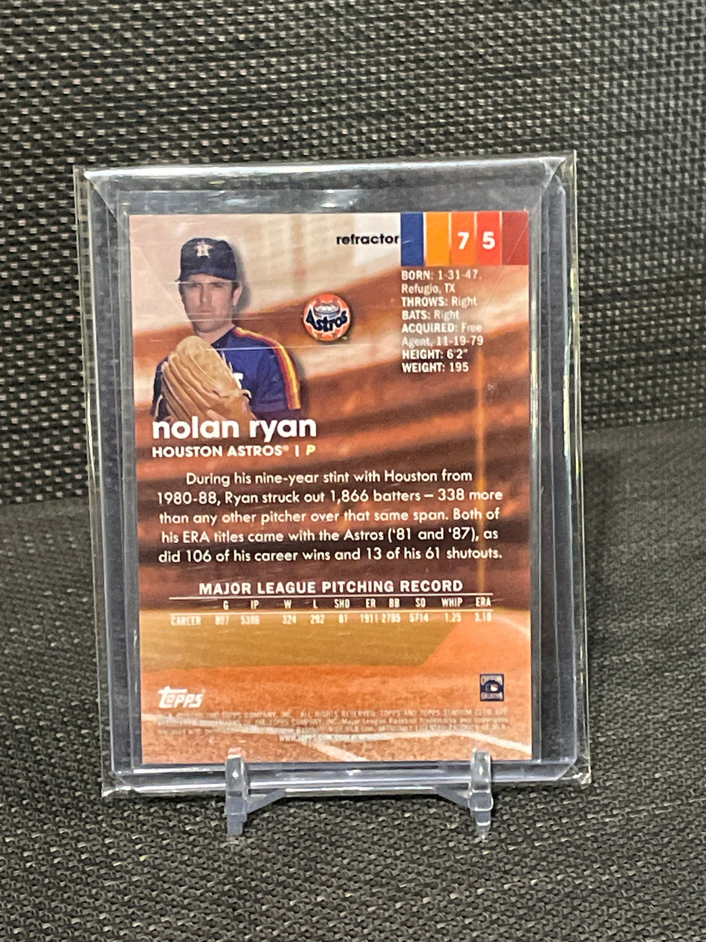2020 Stadium Club Chrome Nolan Ryan "Refractor"