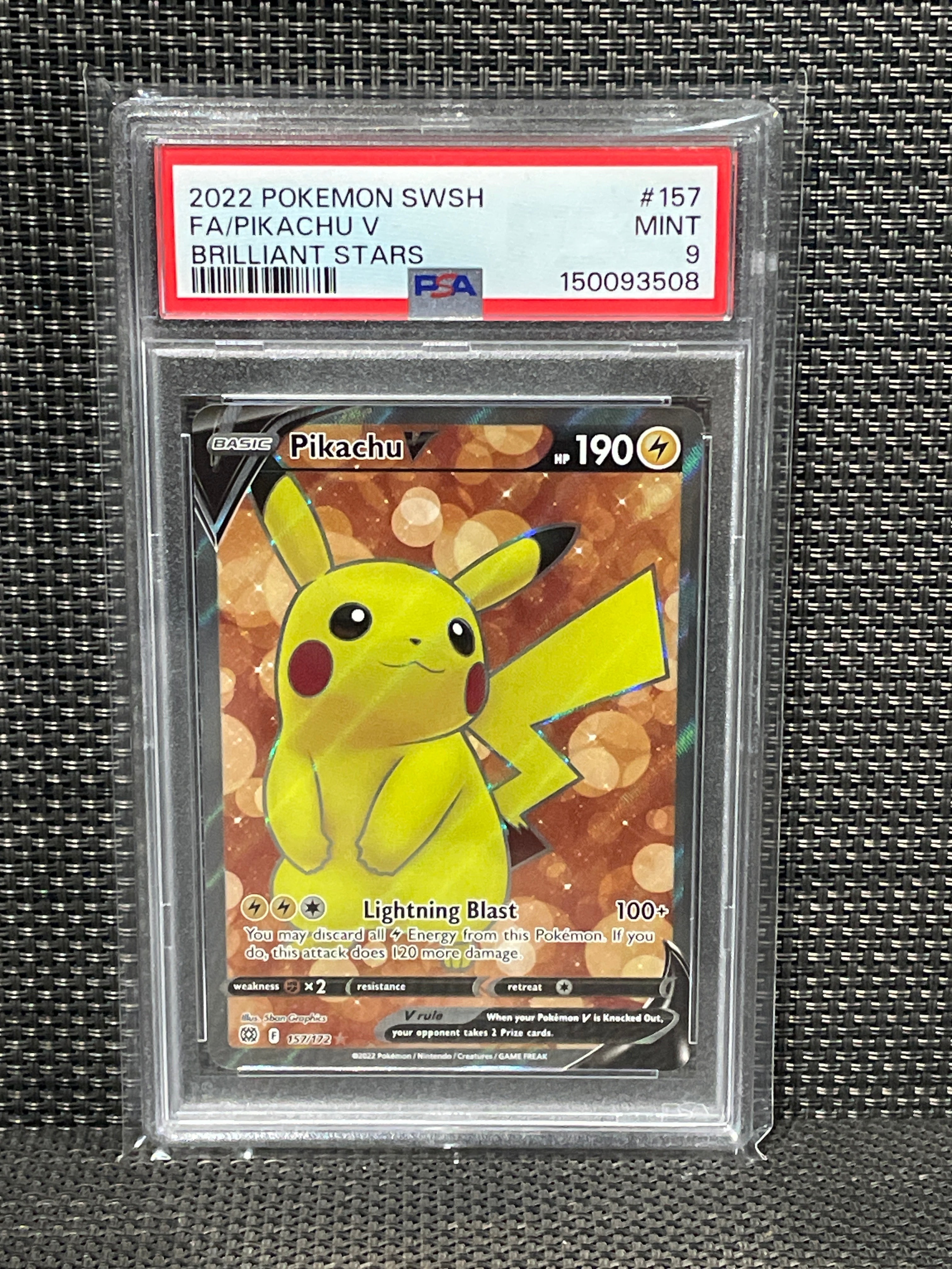 PSA 9 Pikachu 157/172 – Brilliant Stars Full Art