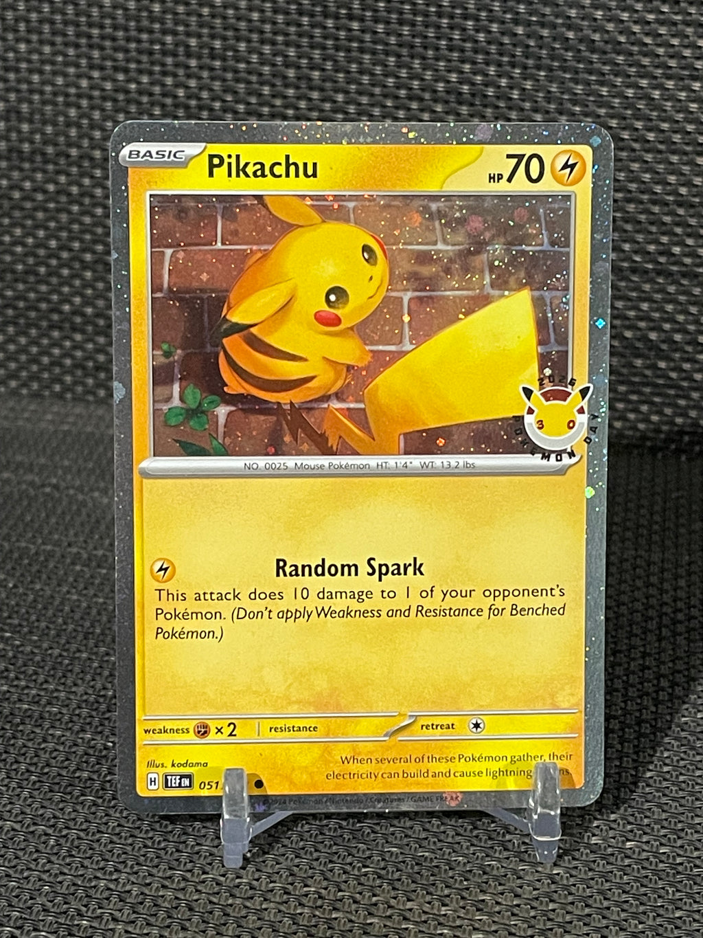 2026 Pokemon Day Pikachu 051/162 Stamped 30th Anniversary Promo