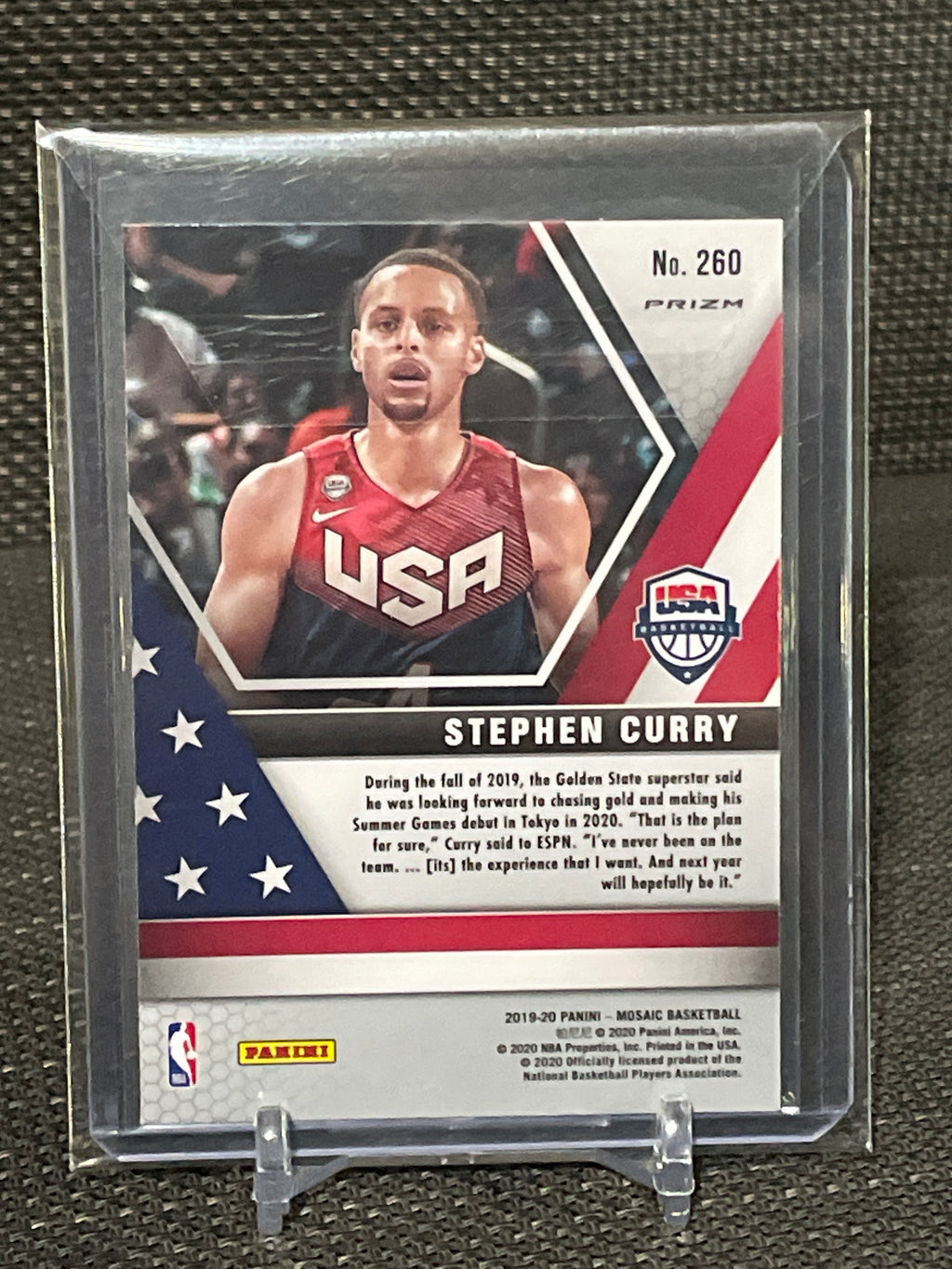 2019–20 Mosaic Stephen Curry Red Wave Prizm #260