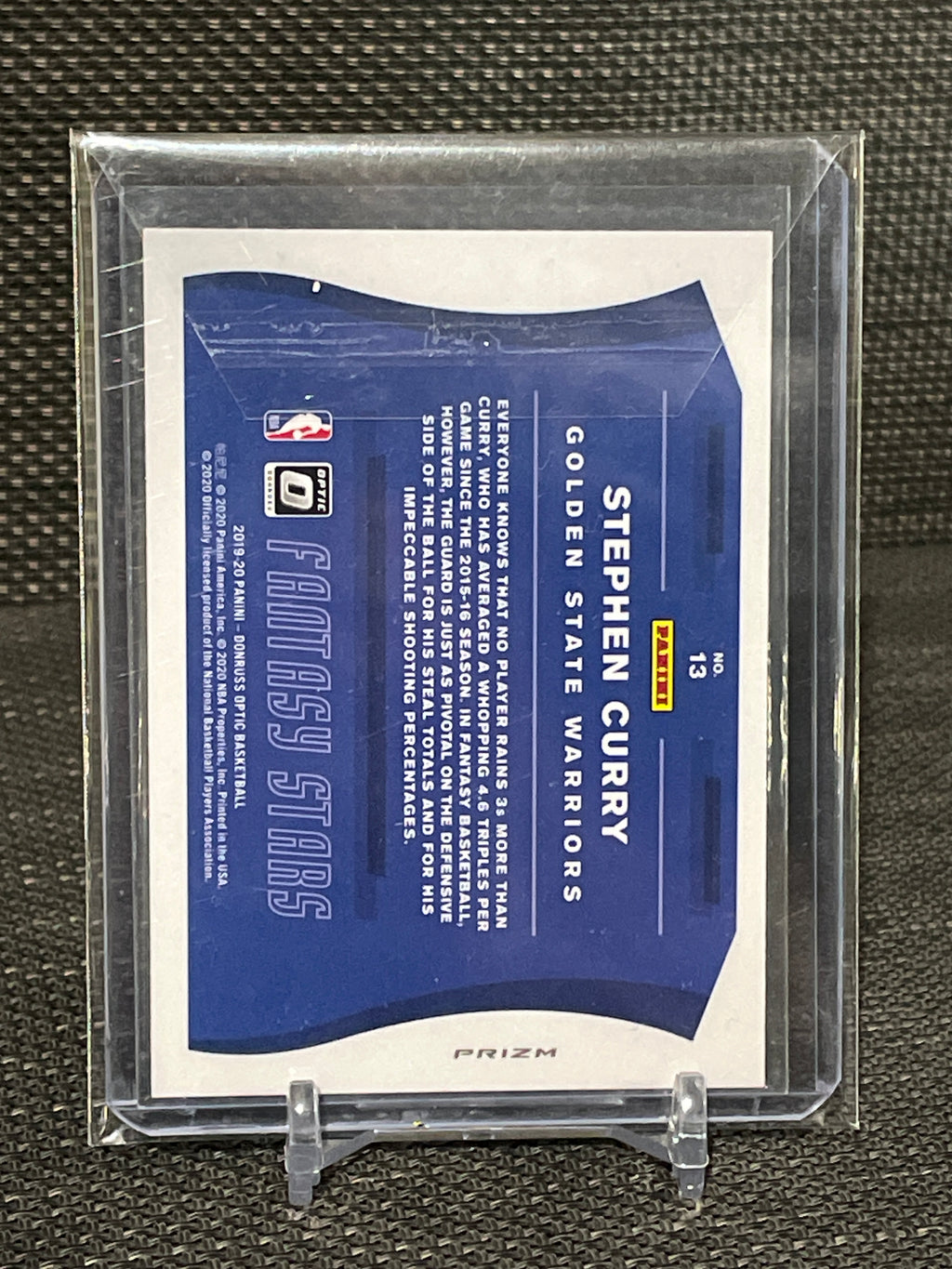 2019-20 Optic Stephen Curry “Fantasy Stars” Silver Prizm #13